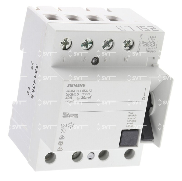 Выключатель автоматический JFIS Siemens 5SM3 RCCB 444-6 4P 40A 230-400V