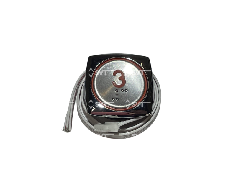 Кнопка 3 лифта Hyundai. С брайлем.